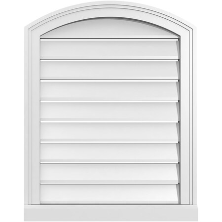 Ekena Millwork Arch Top Surface Mount PVC Gable Vent w/ 2"W x 2"P Brickmould Sill Frame, 22"W x 26"H GVPAR22X2603SN